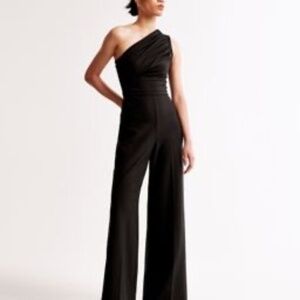 NWT - Abercrombie one shoulder black jumpsuit